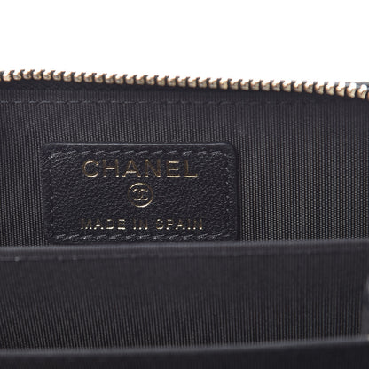 Chanel Sheepskin Quilted Mademoiselle Vintage Zip Coin Purse Black 6 of 9