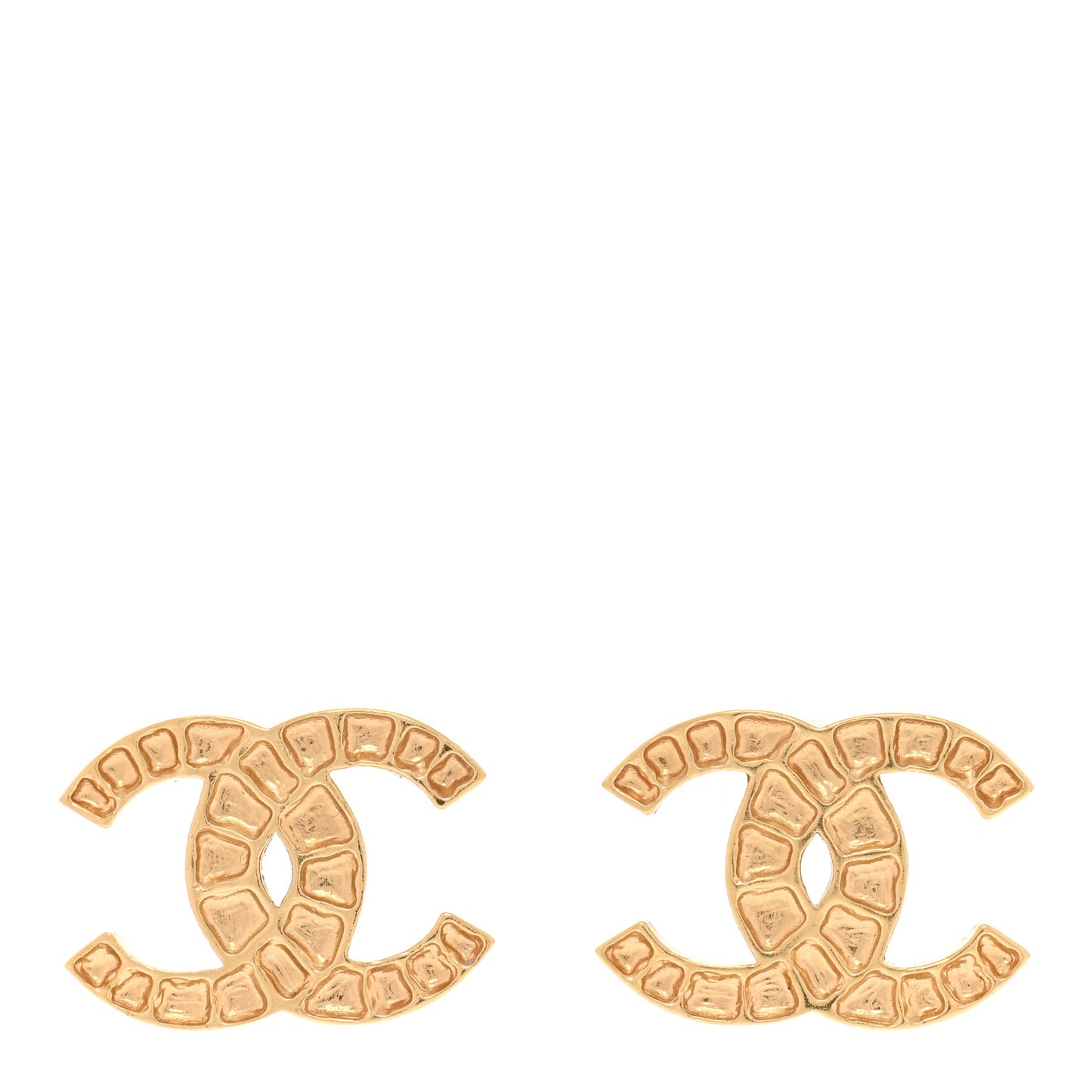 Metal Along The Nile CC Earrings Gold