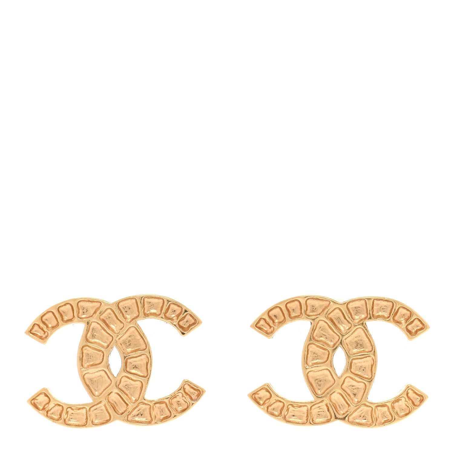 Chanel Metal Along The Nile CC Earrings Gold 1 of 5