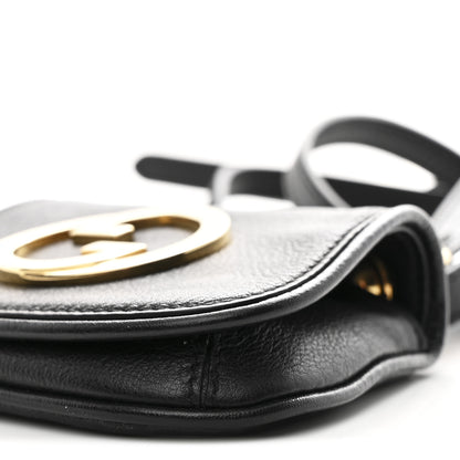 Gucci Roxy Calfskin Mini Blondie Card Case Wallet with Strap Shoulder Black 10 of 11