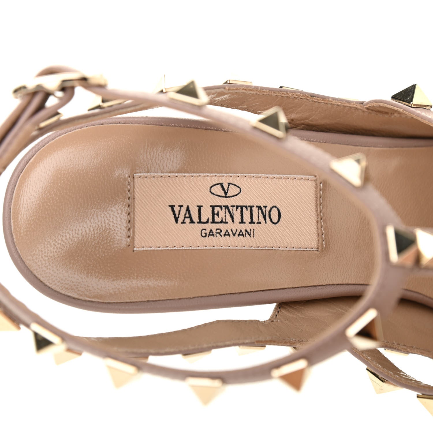Valentino Garavani Nappa Rockstud Ankle Strap Pumps 36.5 Black Poudre 6 of 8