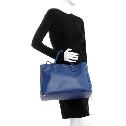 Prada Saffiano Lux Large Tote Bluette 2 of 8