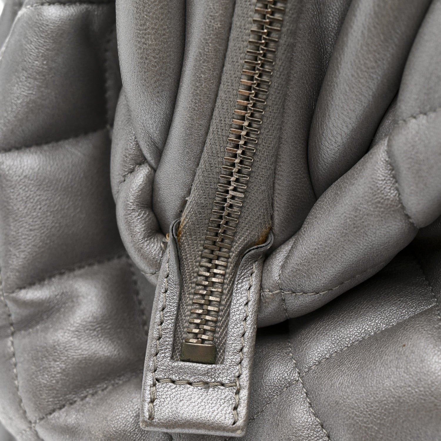 Chanel Metallic Lambskin Quilted Coco Cocoon Bowler Silver 11 of 14