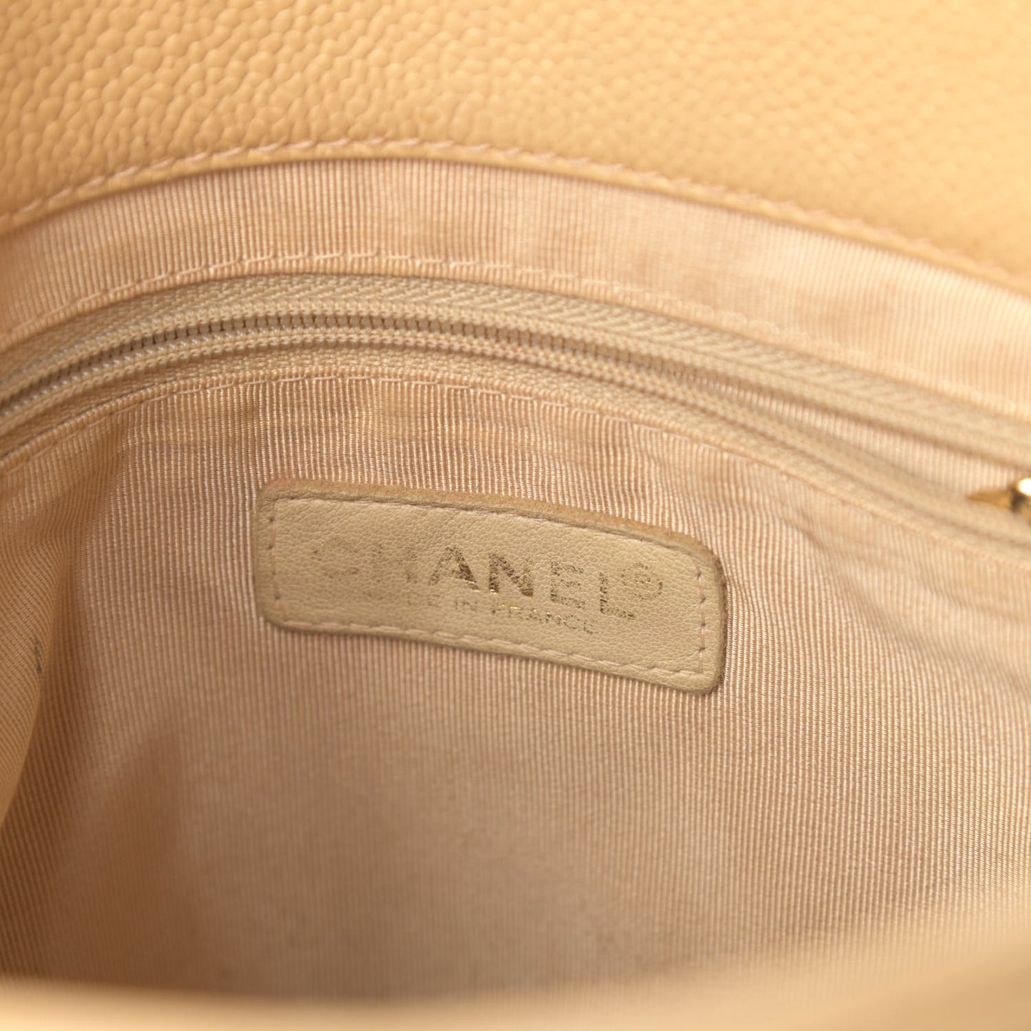 Caviar CC Shoulder Bag Beige