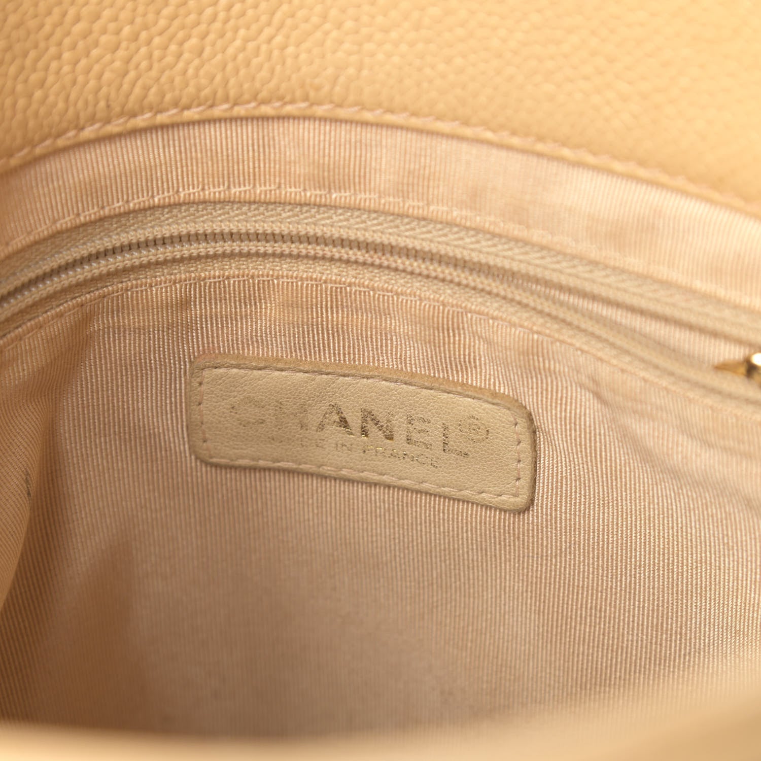 Chanel Caviar CC Shoulder Bag Beige 6 of 10