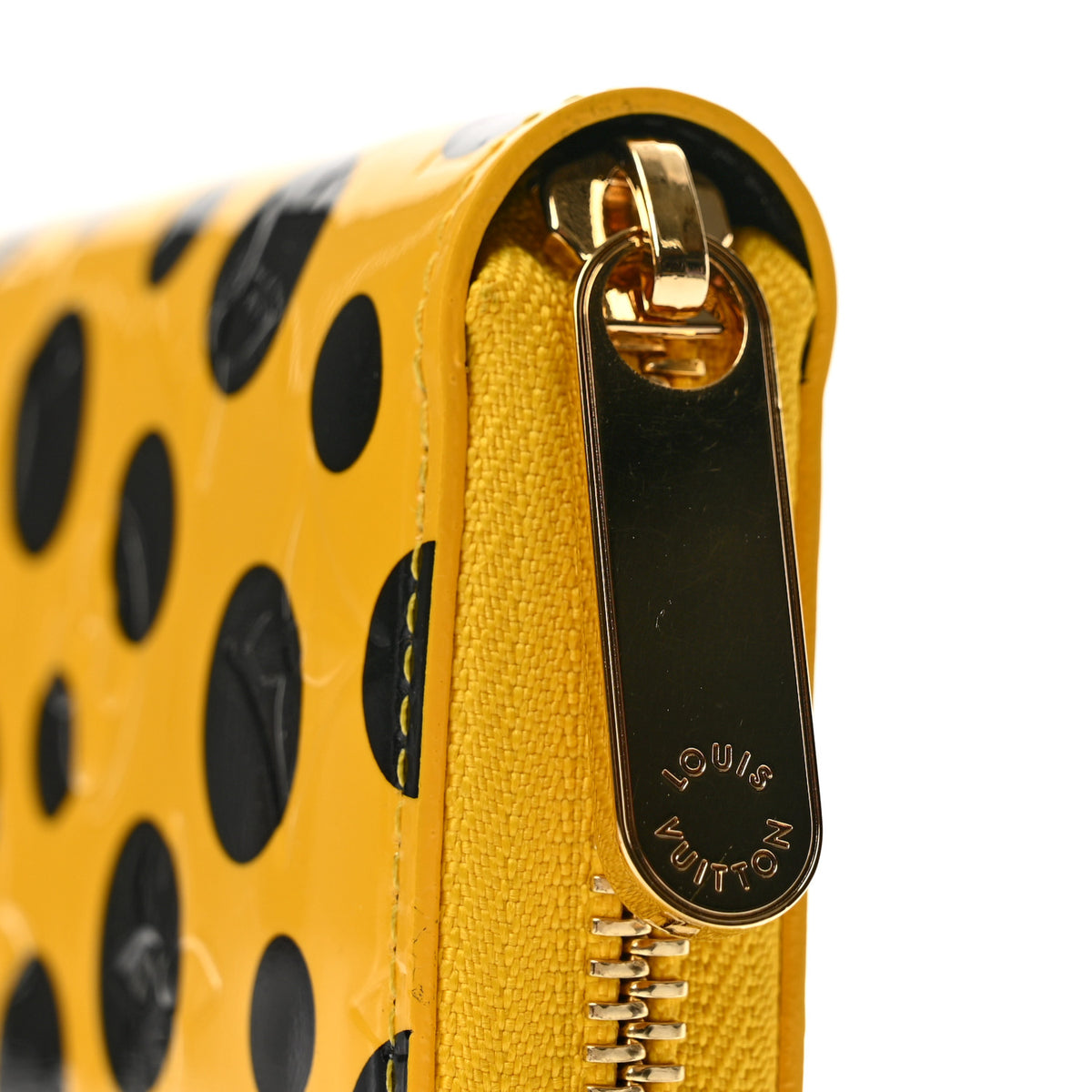 Empreinte Monogram Giant Zippy Polka Dot Wallet Yellow Black