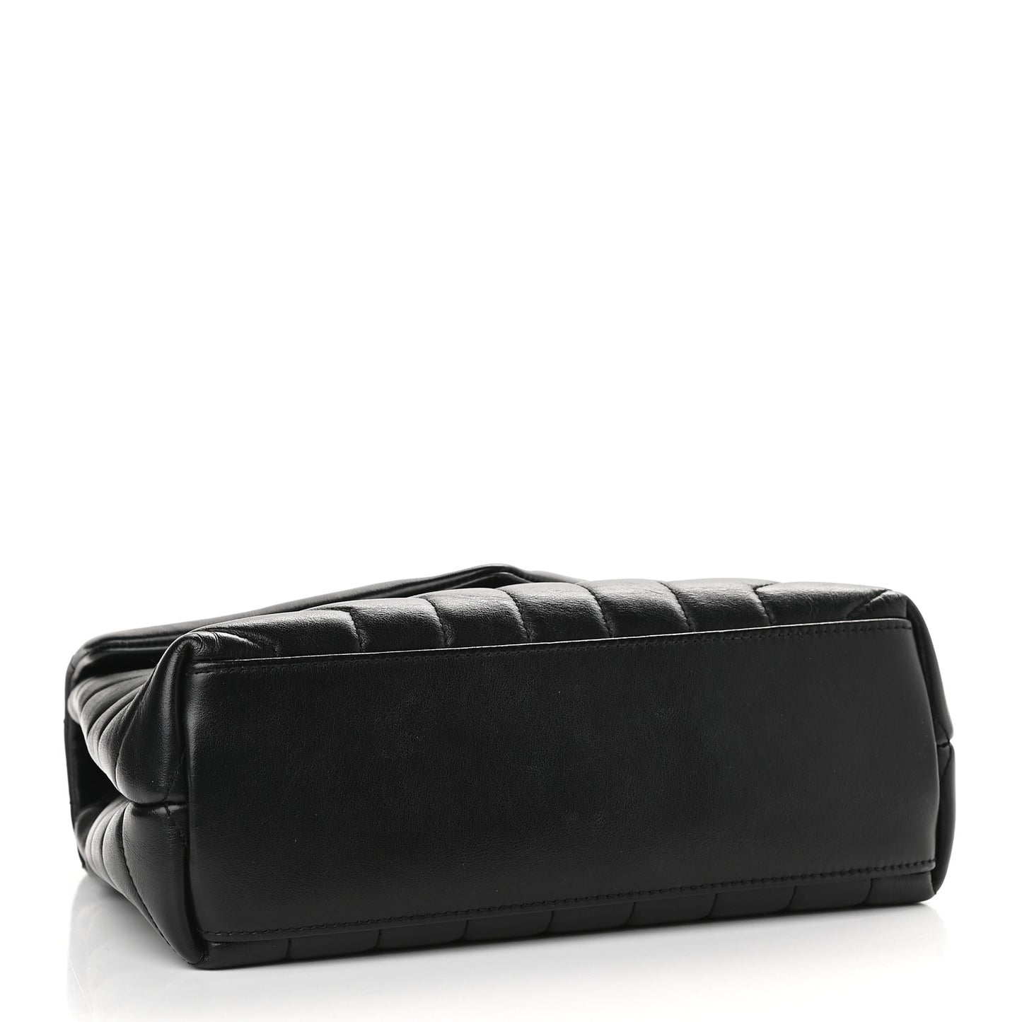 Calfskin Y Quilted Monogram Small Loulou Chain Satchel Black