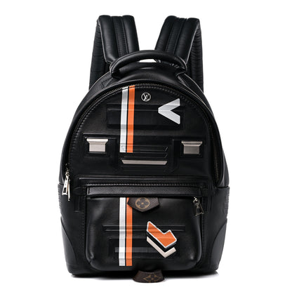 Louis Vuitton Lambskin Spaceship Embossed Palm Springs Backpack PM Black 1 of 10