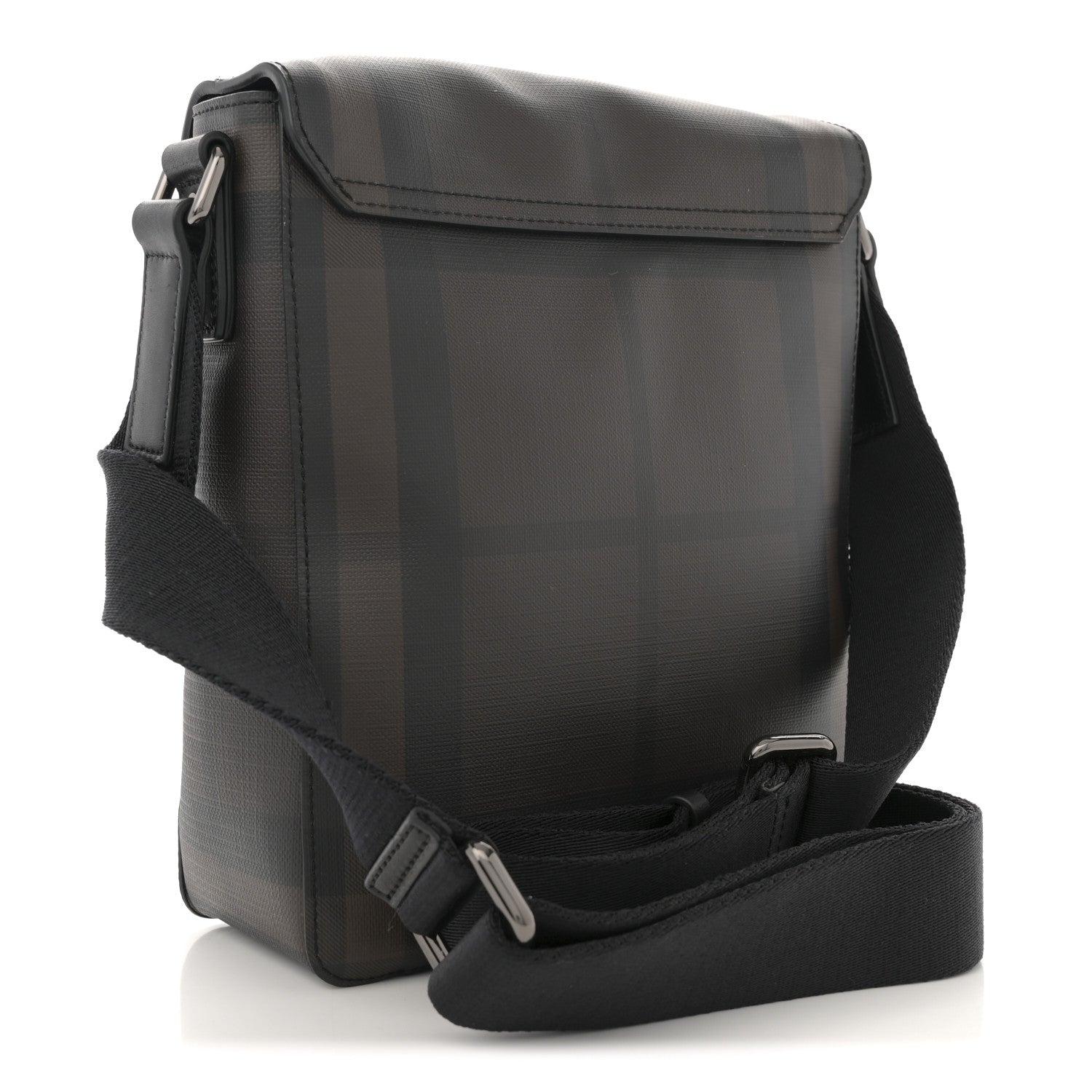 Burberry Smoked Check Vaughan Crossbody Bag Black 3 of 9