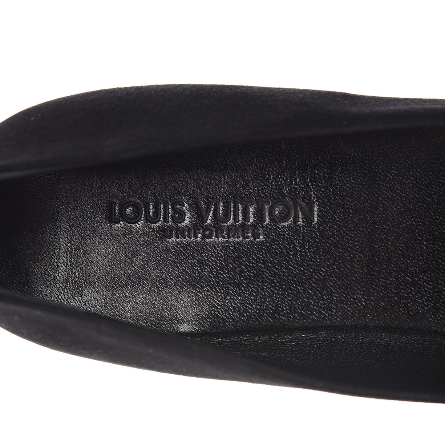 Suede Monogram Uniformes Ballet Flats 40 Black
