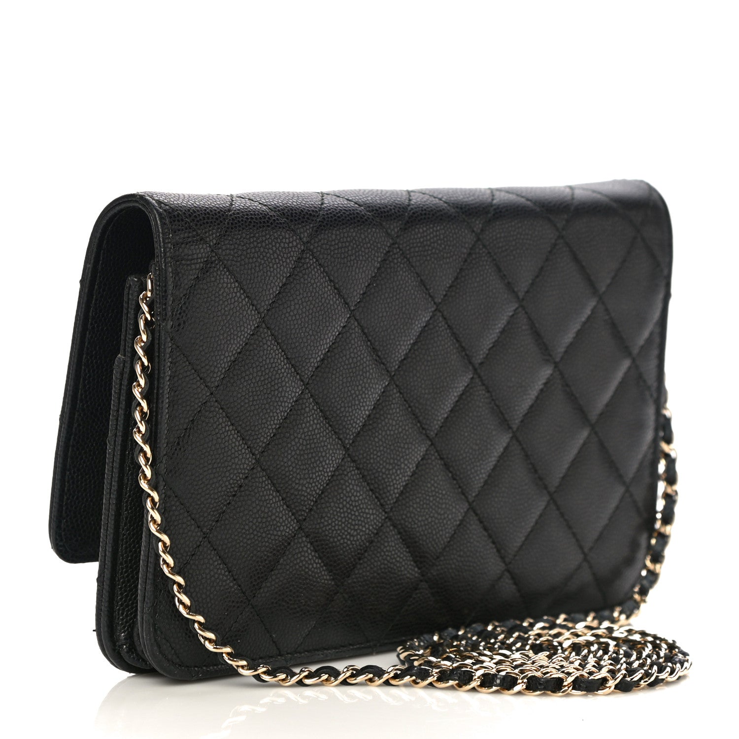 Chanel Caviar Quilted Golden Class Wallet On Chain WOC Black 3 of 13