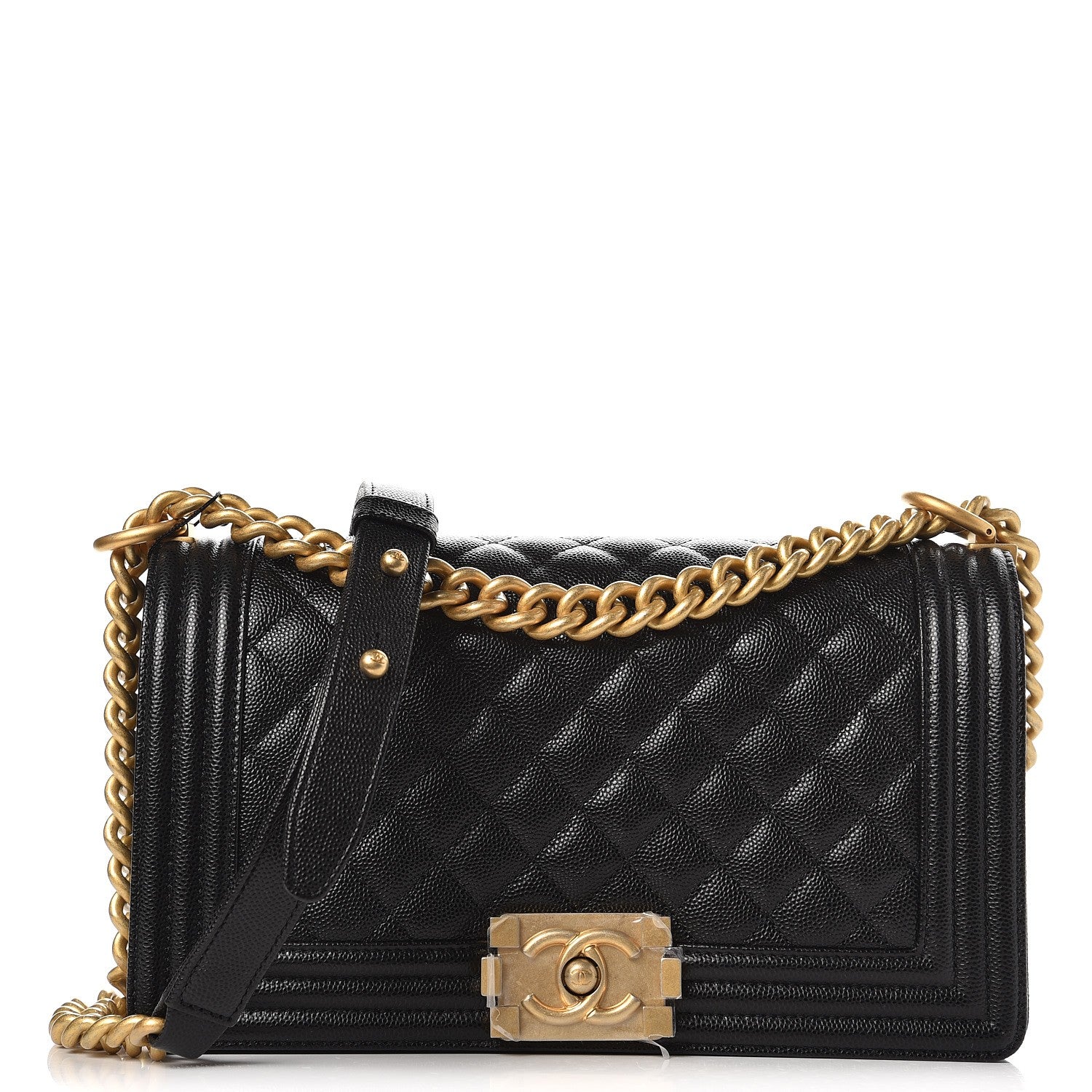 Chanel Caviar Quilted Medium Boy Flap Black 1 of 9