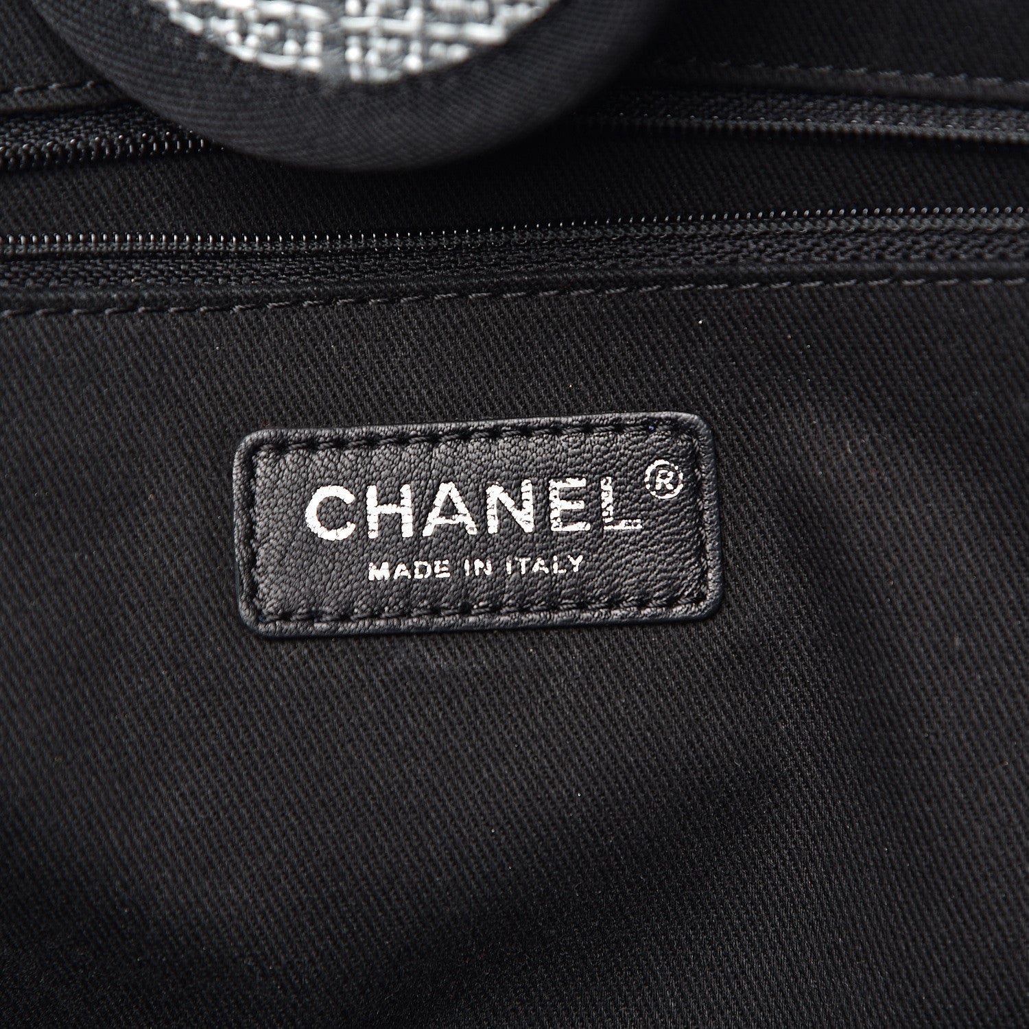 Chanel Canvas Large Deauville Tote Charcoal 6 of 12