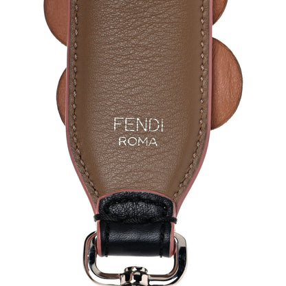 Fendi Vitello Dolce Flowerland Bi-Color Studded Strap You Black Sand Multicolor 3 of 7