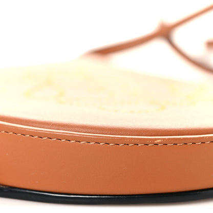 Loewe Buffed Calfskin Logo Embossed Small Heel Pouch Tan 9 of 10
