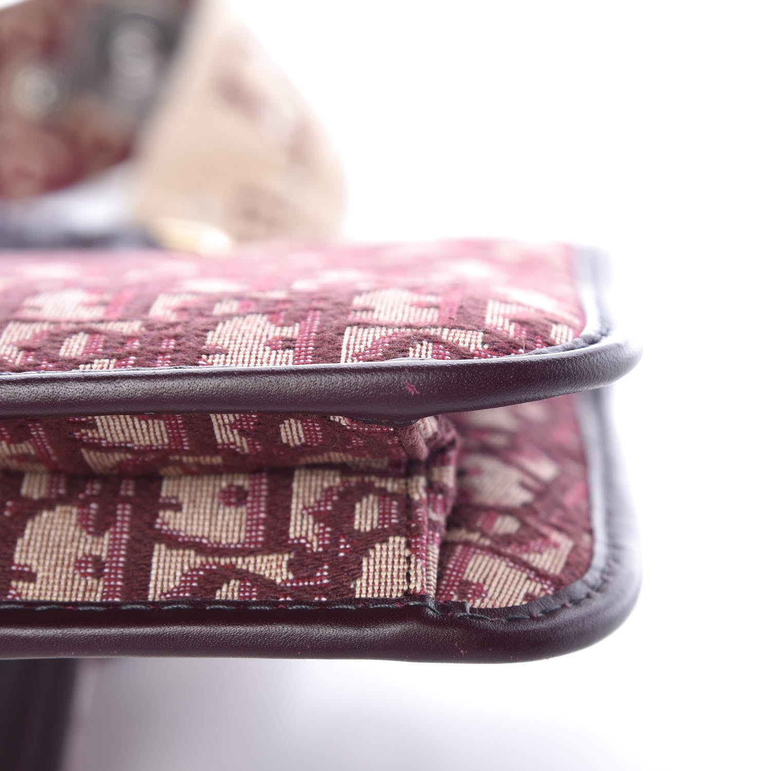Christian Dior Oblique DiorAddict Flap Bag Burgundy 10 of 12