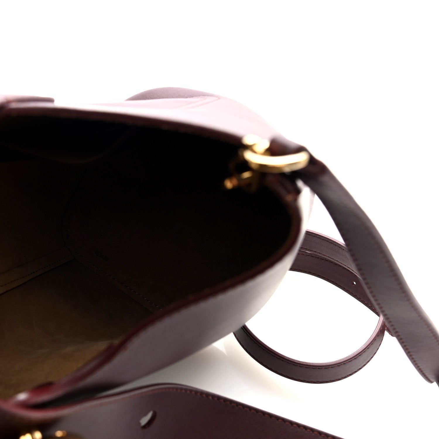 Loewe Calfskin Mini Pebble Bucket Bag Dark Burgundy 5 of 9