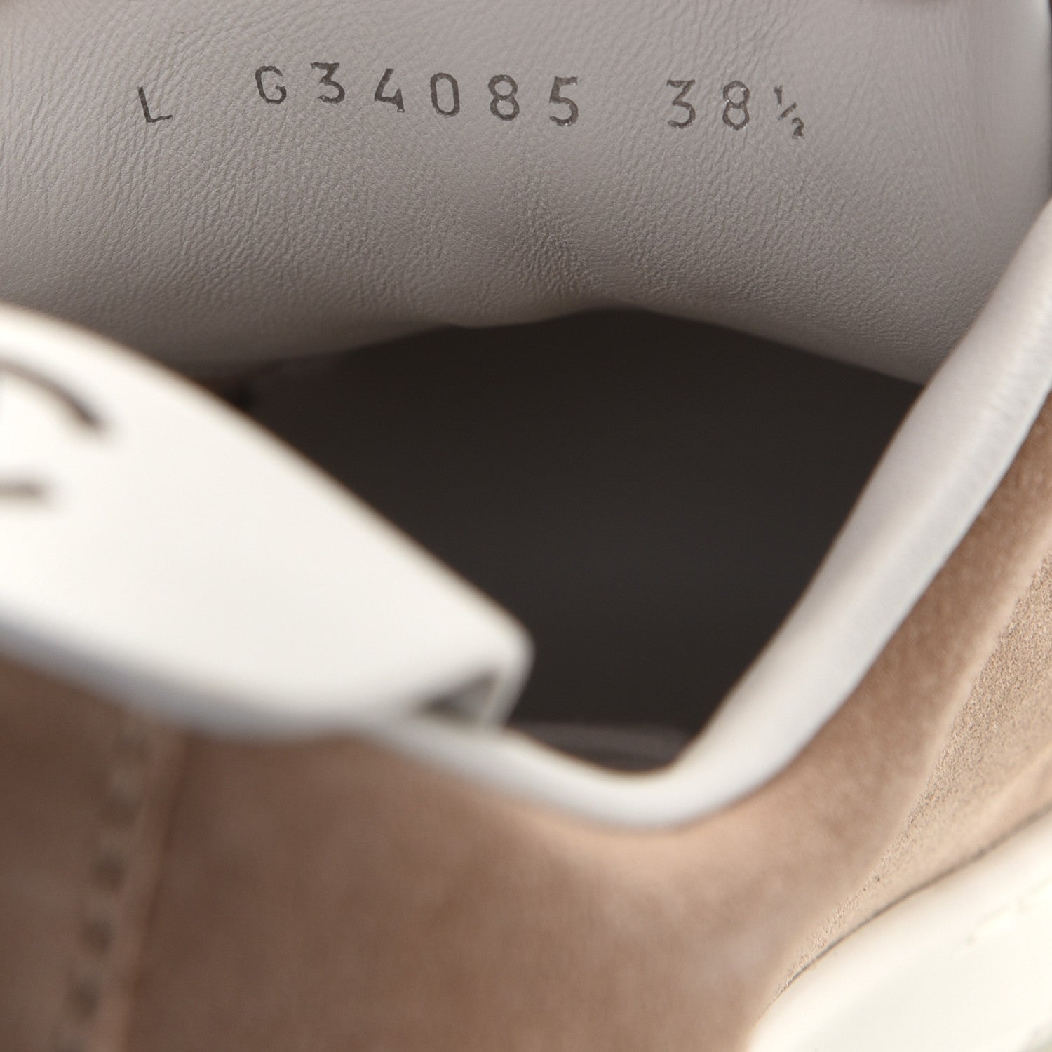 Chanel Suede Calfskin Womens Sneakers 38.5 Dark Beige 9 of 10