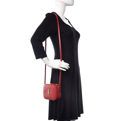 Saint Laurent Grain De Poudre Small Classic Monogram Camera Bag New Red 2 of 9