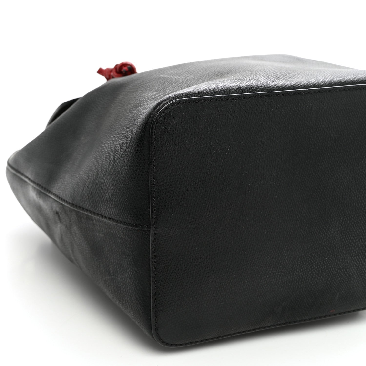 Fendi Vitello Cruise Bi-Color FF 1974 Embossed F is Fendi Drawstring Backpack Black Fragola Maya 8 of 9