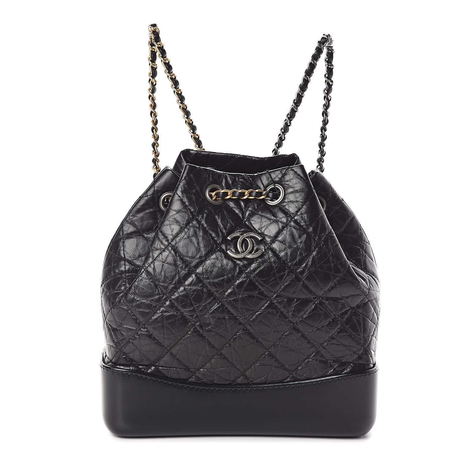 Chanel Aged Calfskin Quilted Small Gabrielle Backpack Black 1 of 10