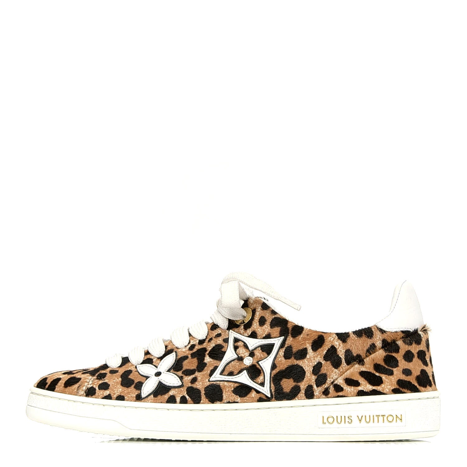 Louis Vuitton Calfskin Pony Hair Leopard Monogram Frontrow Sneakers 35.5 1 of 6