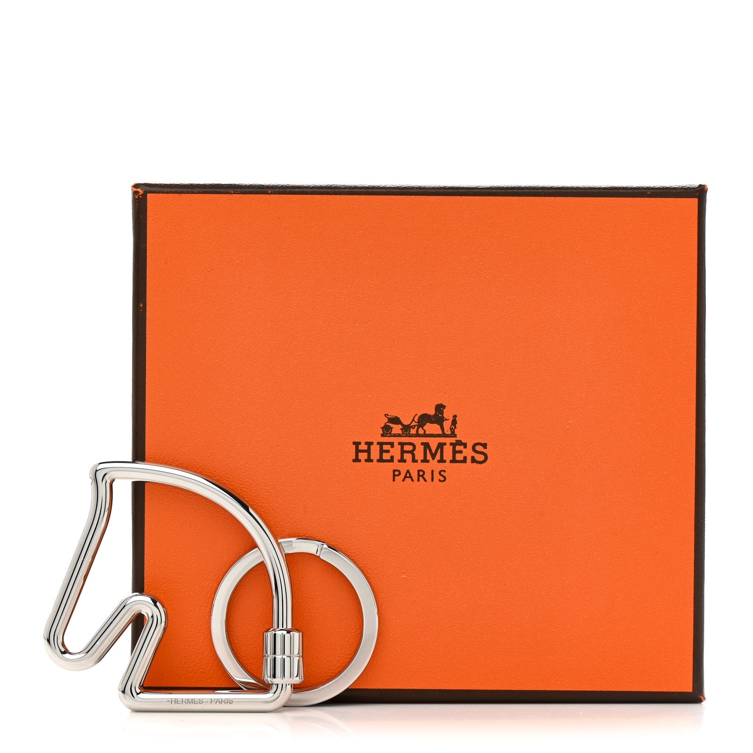 Hermes Palladium Cheval Key Ring 6 of 6