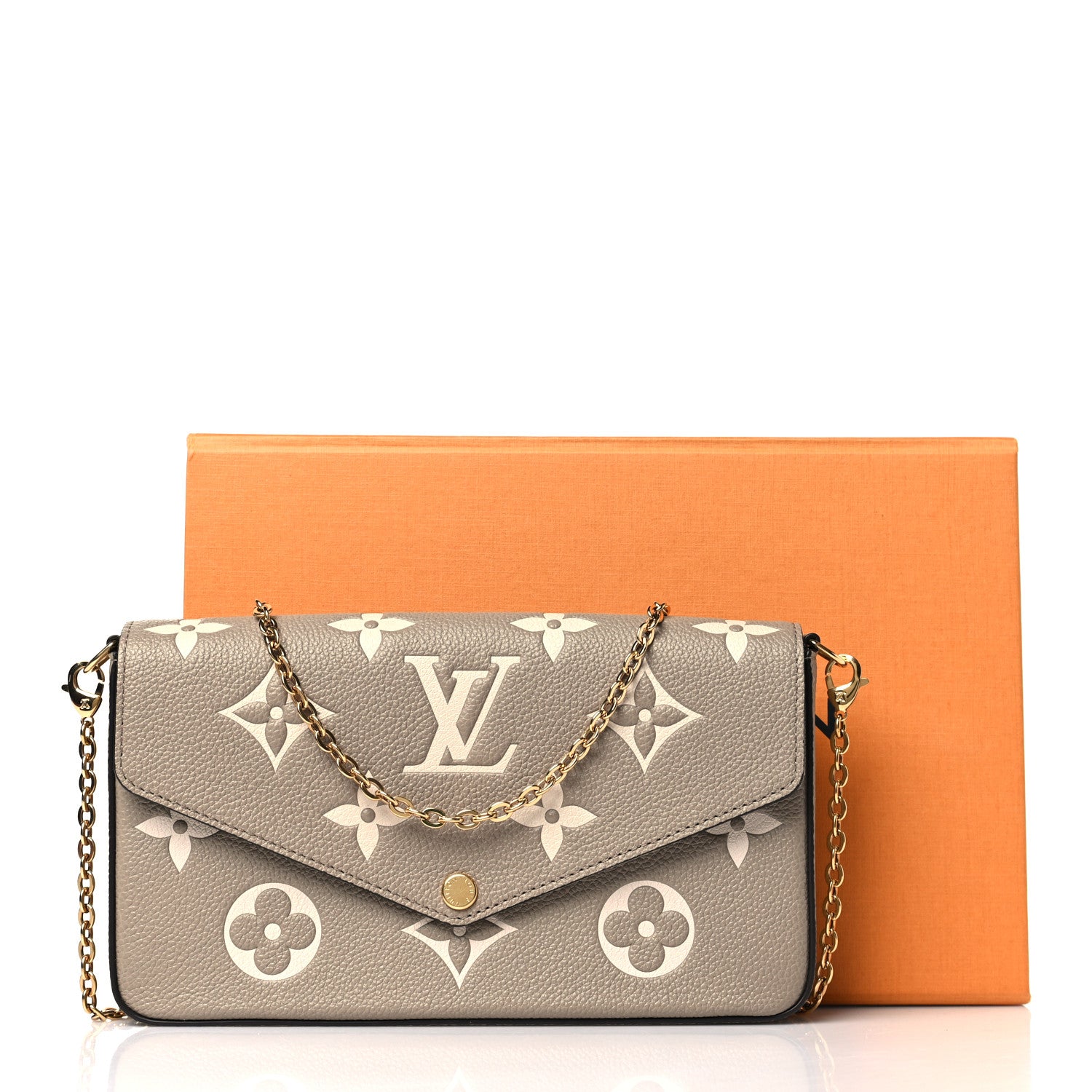 Louis Vuitton Empreinte Monogram Giant Felicie Pochette Tourterelle Creme 11 of 11
