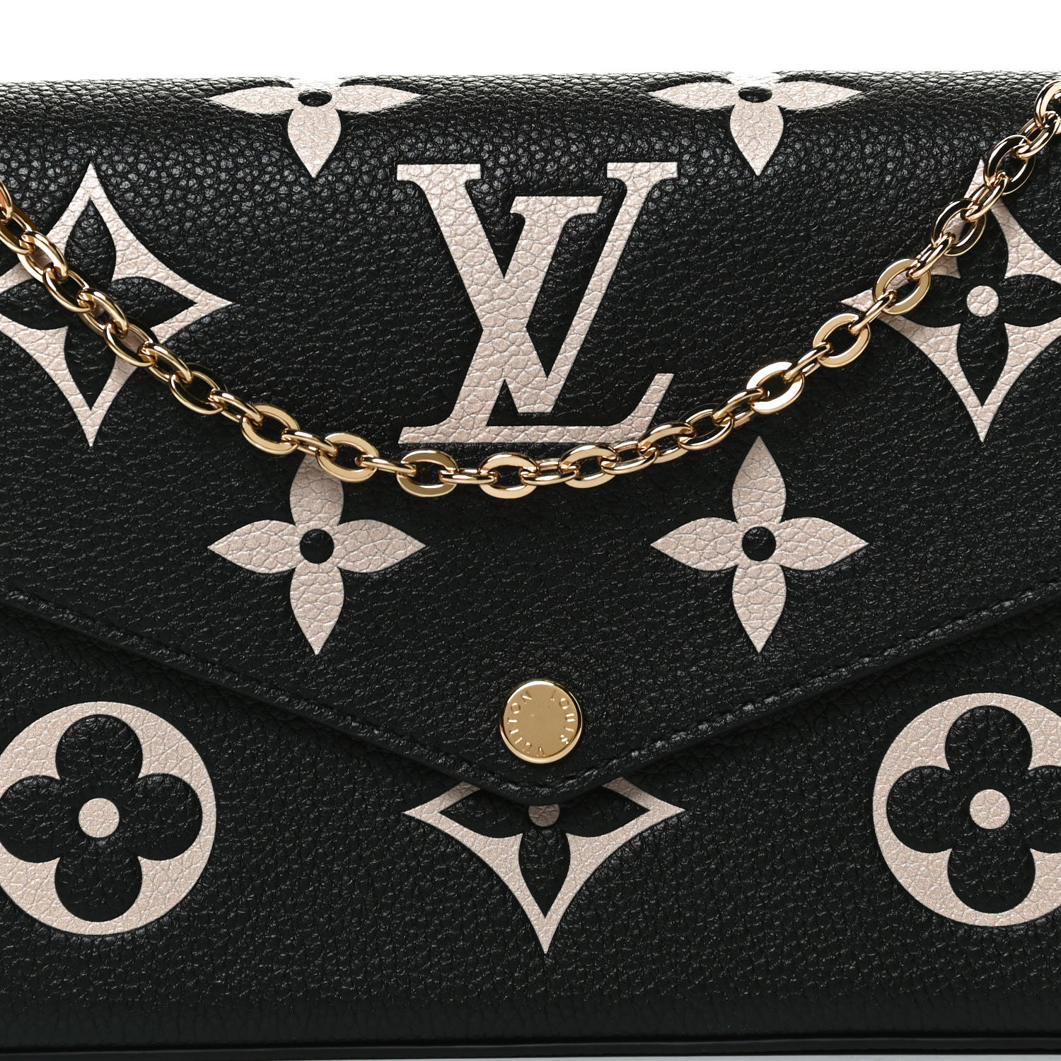 Louis Vuitton Empreinte Monogram Giant Felicie Pochette Black Beige 7 of 12
