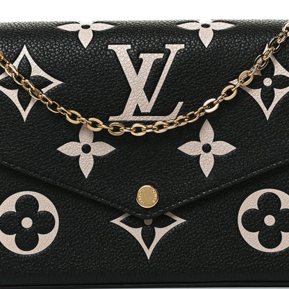 Louis Vuitton Empreinte Monogram Giant Felicie Pochette Black Beige 7 of 12