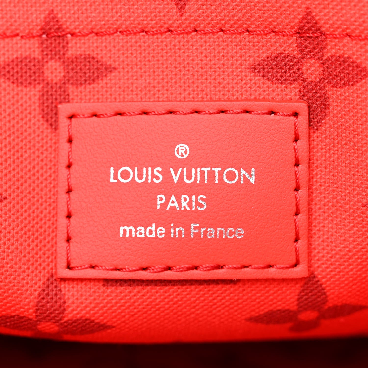 Louis Vuitton Monogram Pochette Voyage Souple Khaki Green Vermillion Red 6 of 10