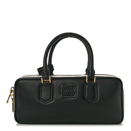 Miu Miu Calfskin Arcadie Top Handle Bag Black 1 of 9