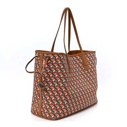MCM Visetos Large Liz Reversible Shopper Tote Cognac 4 of 17