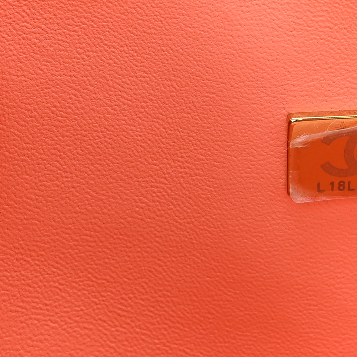 Lambskin Quilted Small Double Flap Light Orange