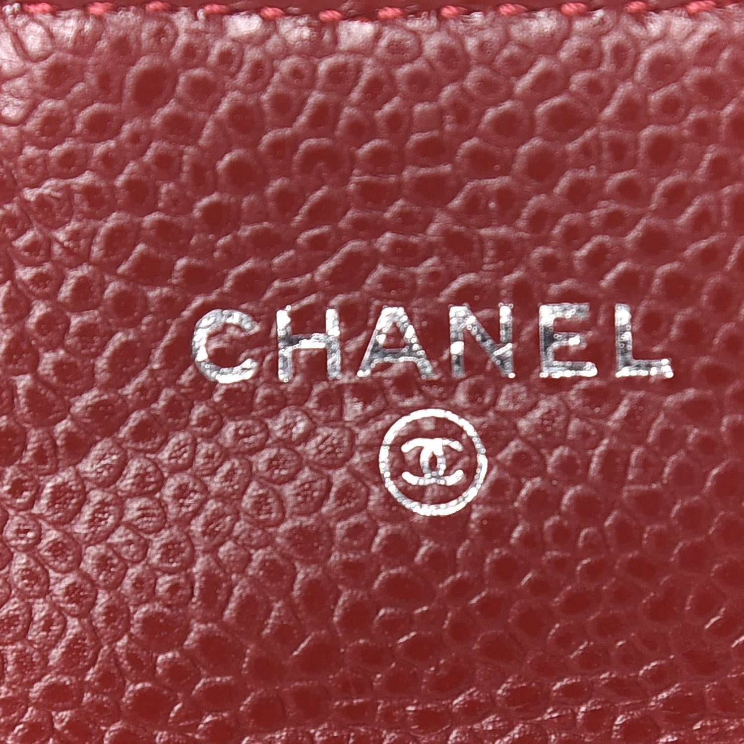 Chanel Caviar Quilted Flap Zip Card Holder Dark Red 8 of 11