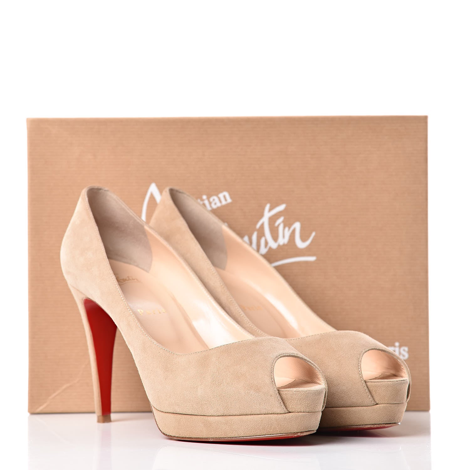 Christian Louboutin Suede Altadama 100 Pumps 39 Nude 14 of 14