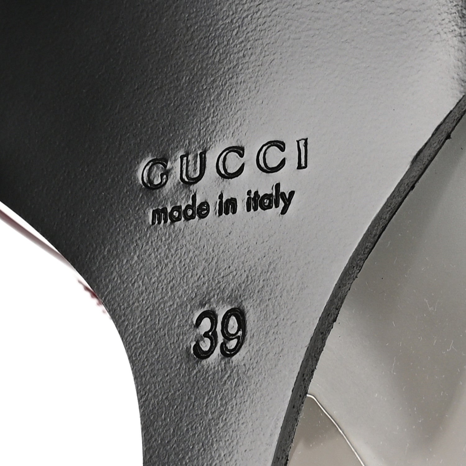 Gucci Regent Calfskin Wedge Mules 39 Rosso Ancora 7 of 9