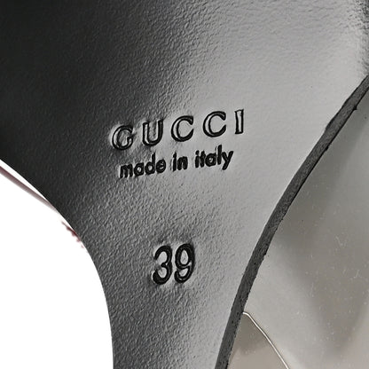 Gucci Regent Calfskin Wedge Mules 39 Rosso Ancora 7 of 9