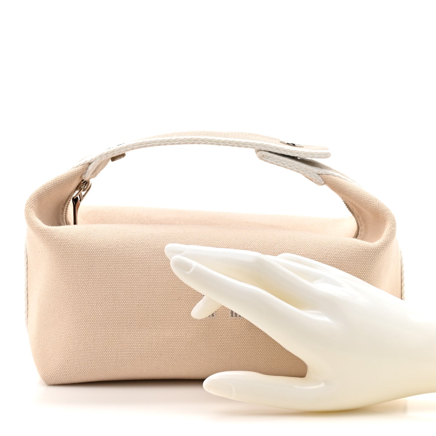 Hermes Canvas Small Bride-A-Brac Pouch Natural 2 of 6