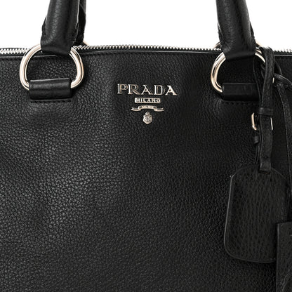Prada Vitello Daino Tote Black 7 of 9