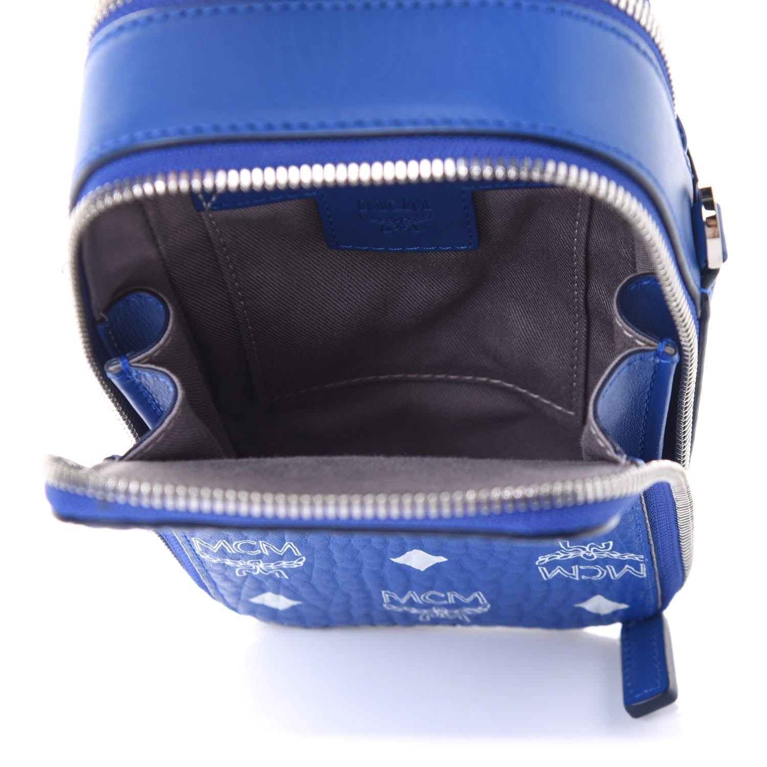 MCM Visetos Crossbody Pouch Blue 5 of 10
