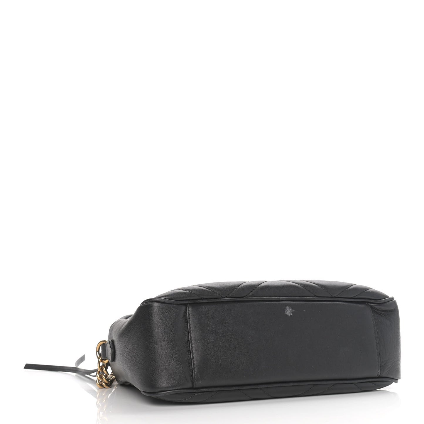 Calfskin Matelasse Medium GG Marmont Chain Shoulder Bag Black