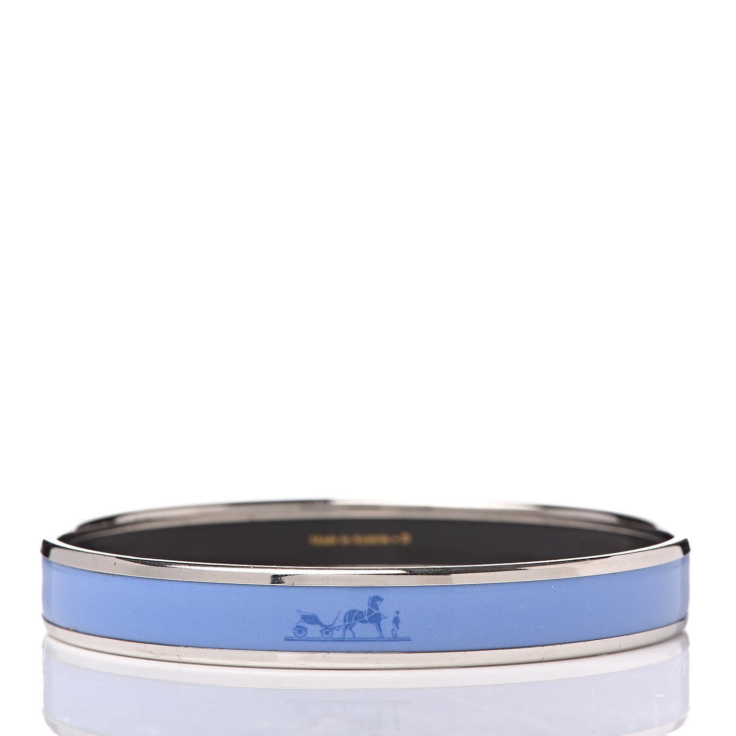 Enamel Printed Narrow Caleche Bracelet 65 Bleu