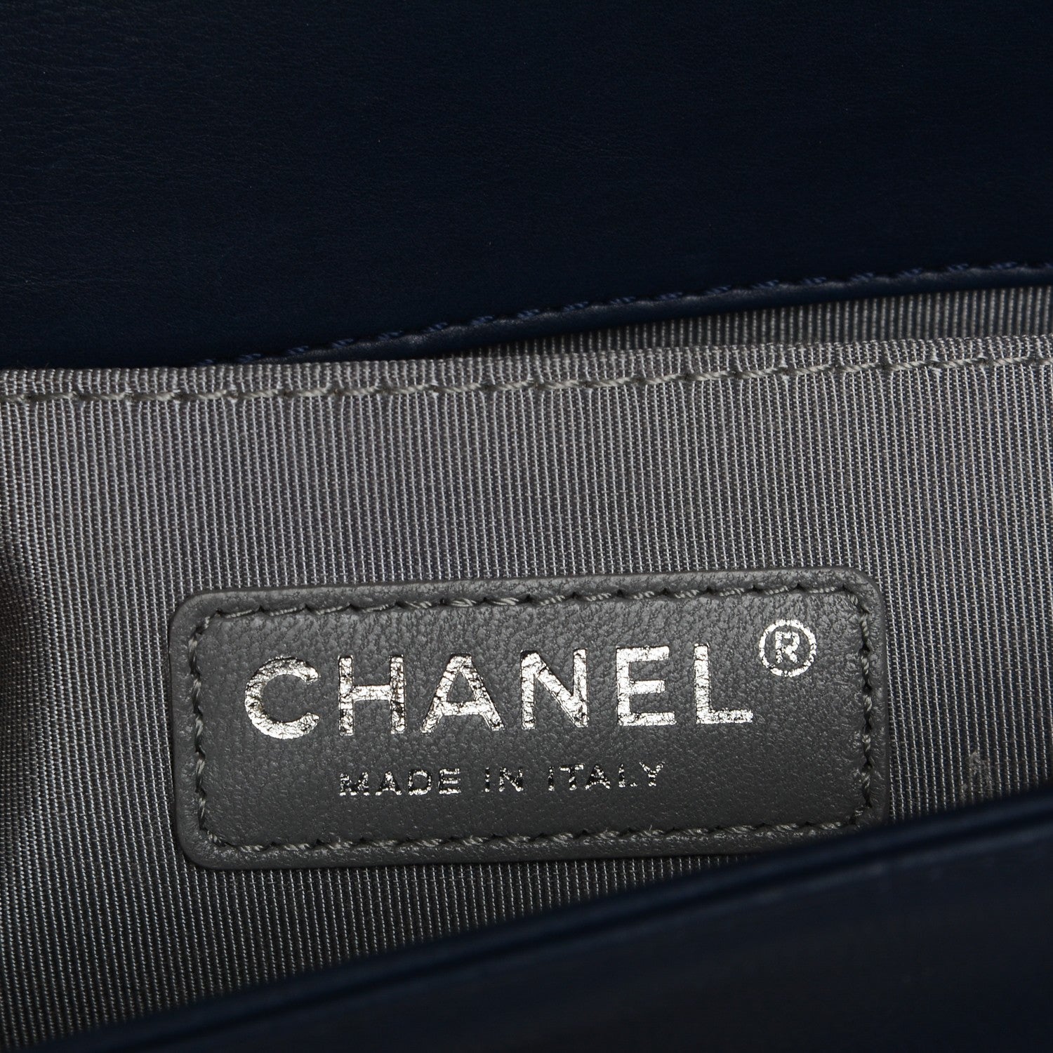 Chanel Calfskin Double Stitch Small Boy Flap Navy Blue 7 of 7