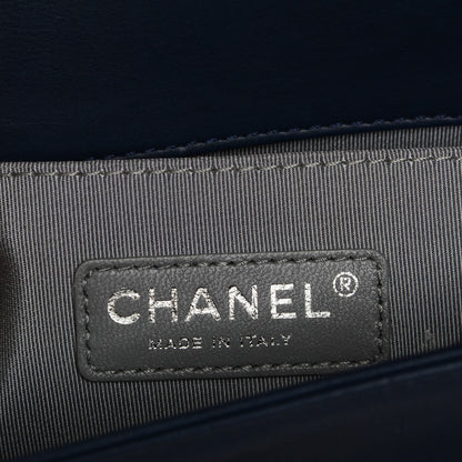Chanel Calfskin Double Stitch Small Boy Flap Navy Blue 7 of 7