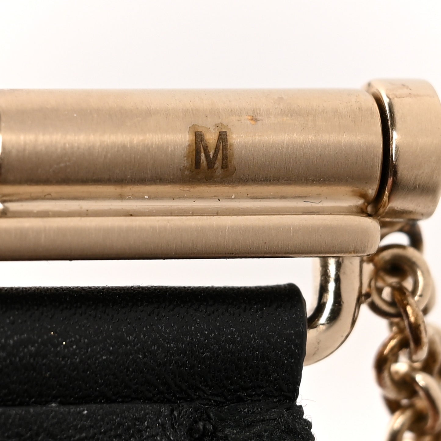 Calfskin CC Wide Cuff M Black Gold