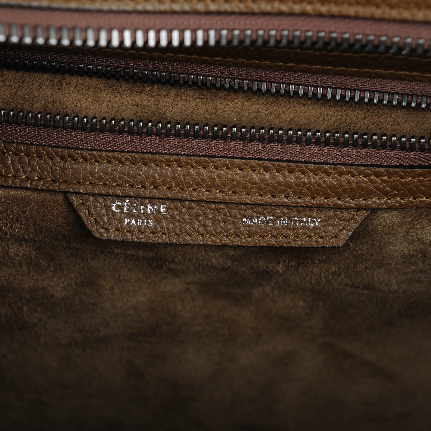 Celine Drummed Calfskin Mini Luggage Moss Green 2 of 3