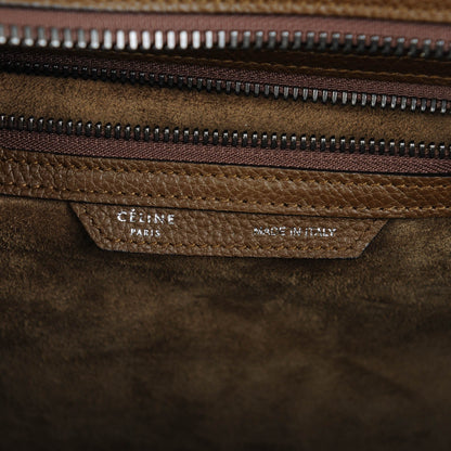 Celine Drummed Calfskin Mini Luggage Moss Green 2 of 3