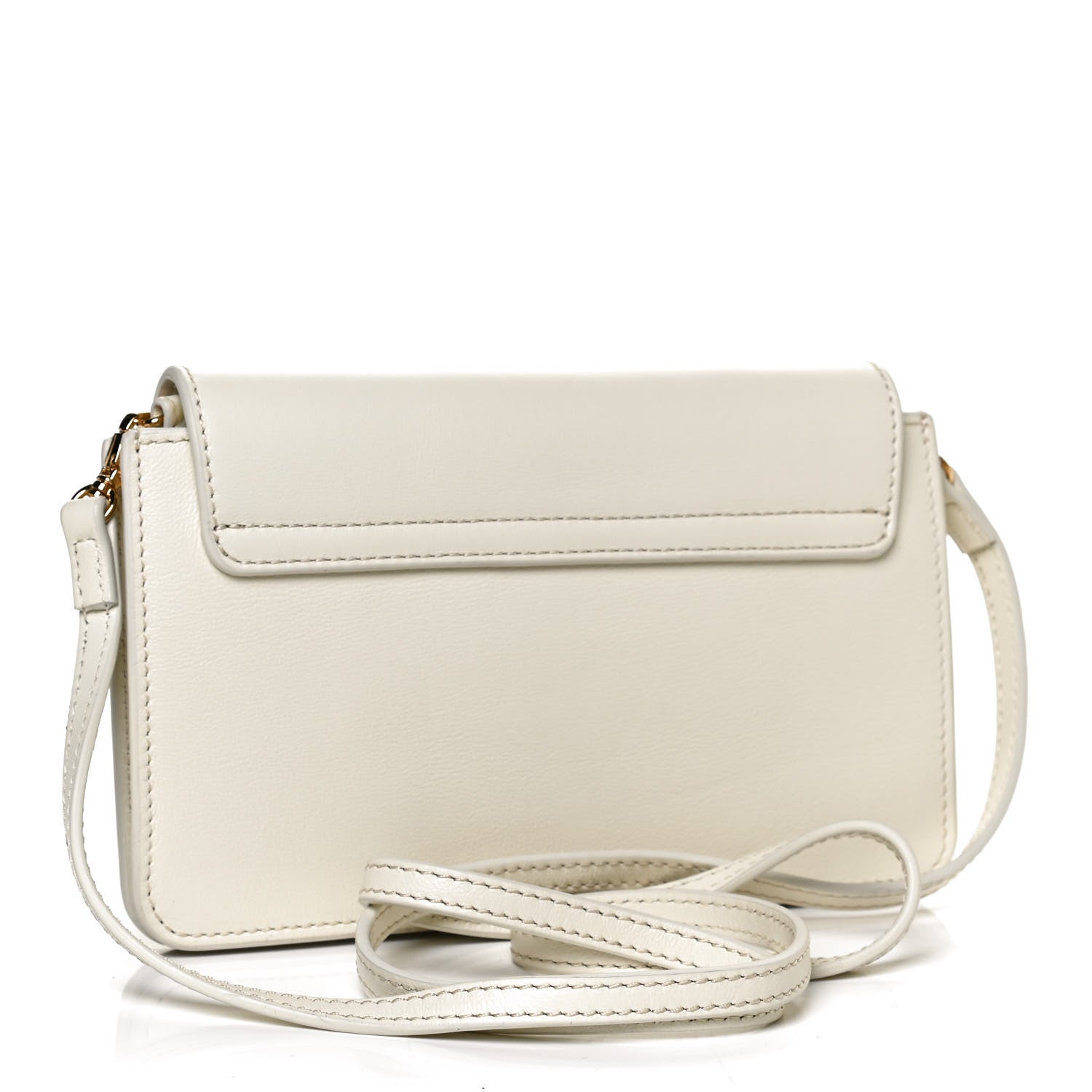 Chloe Calfskin Drew Bijou Clutch Natural White 3 of 11