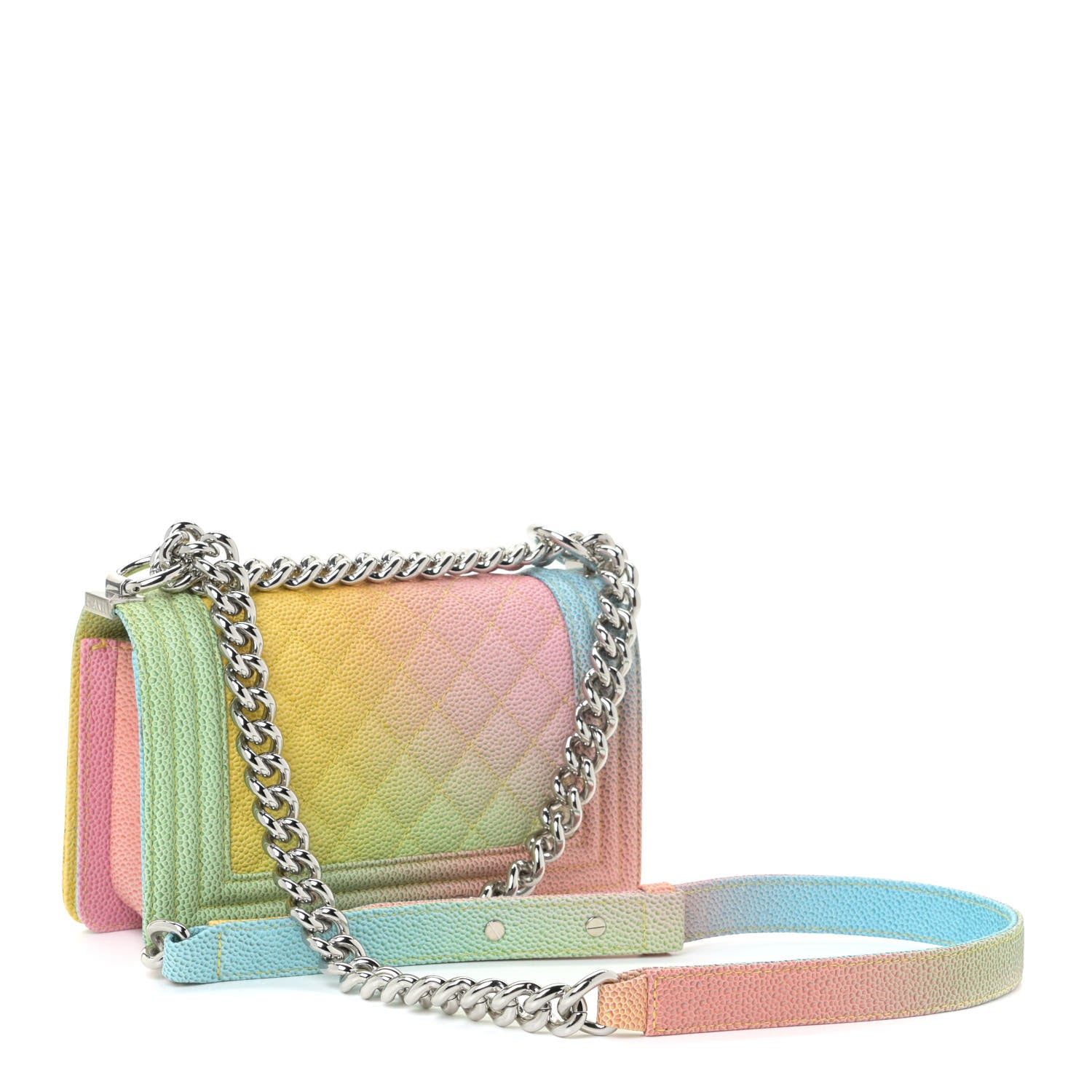 Chanel Caviar Quilted Small Cuba Rainbow Boy Flap Multicolor 4 of 11